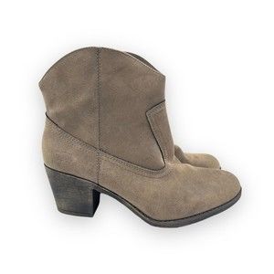 Rocket Dog Womens Faux Vegan Leather Weathered Western Style Brown Boots Size 10